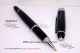 Perfect Replica Montblanc Meisterstuck Stainless Steel Clip Black Cap Black Rollerball Pen Gift (3)_th.jpg